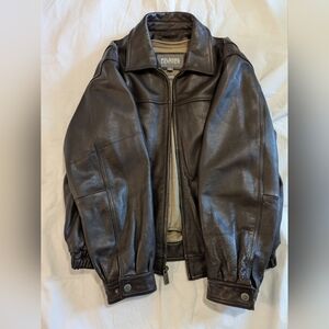 Wilson Leather Jacket Size Lg Real Leather